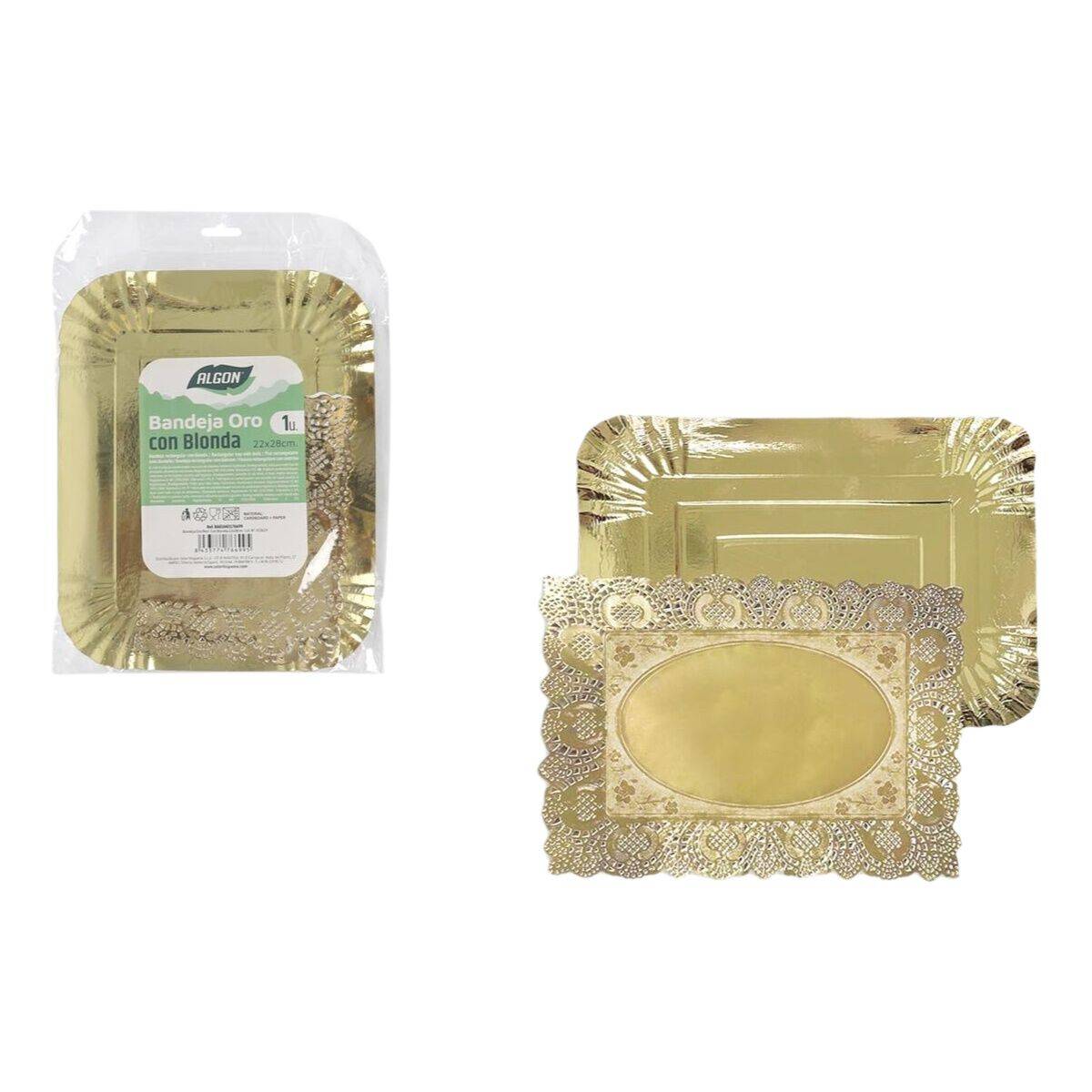 Bandeja de Aperitivos Algon Rectangular 22 x 28 cm (30 unidades)