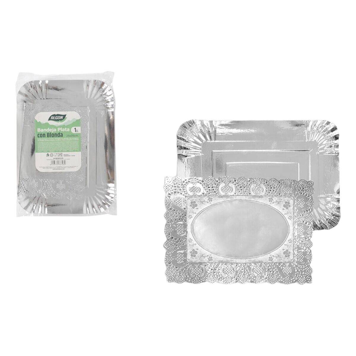 Bandeja de Aperitivos Algon Rectangular 25 x 35 cm (30 unidades)