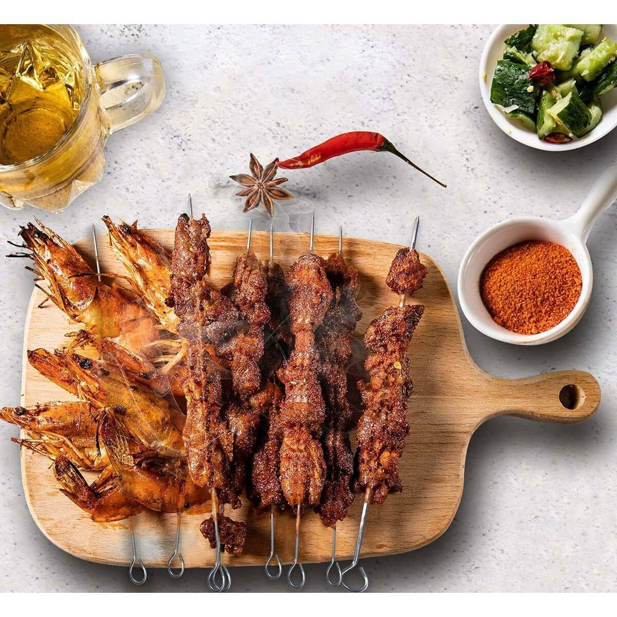 Set de Pinchos para Barbacoa Algon Metal 27 cm 6 Piezas (24 Unidades)