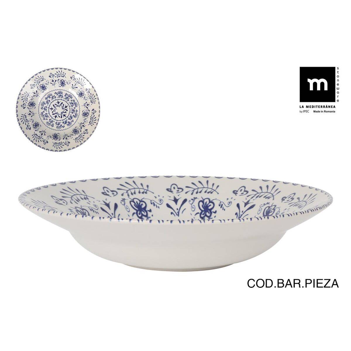 Plato para Pasta La Mediterránea Blur Ø 29 cm (6 Unidades)