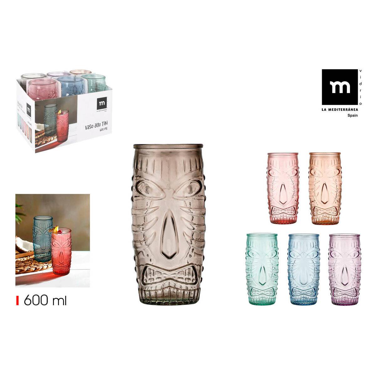 Vaso de agua La Mediterránea TIKI 0,6 L (24 Unidades)