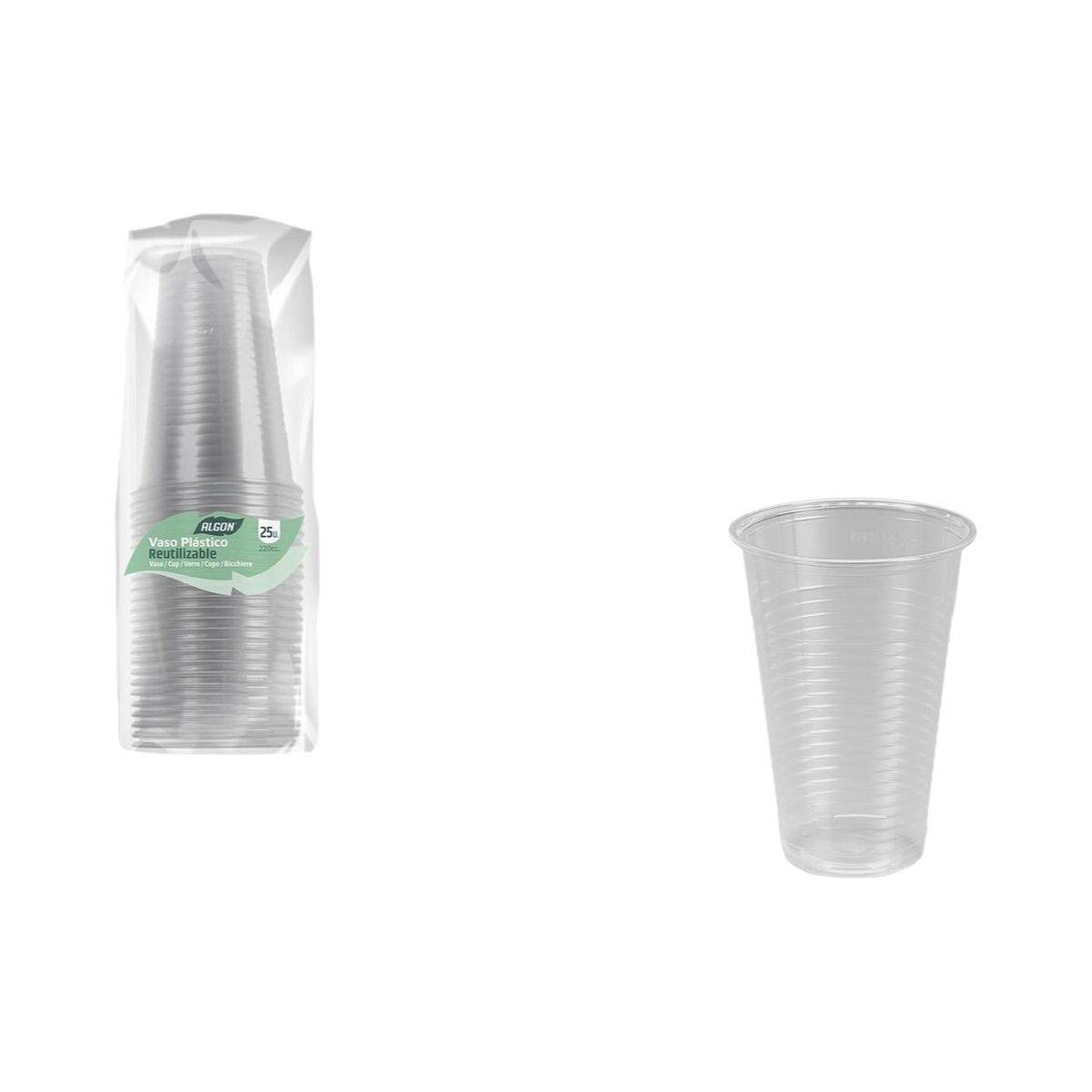 Set de Vasos Algon 220 ml 25 Piezas (24 Unidades)