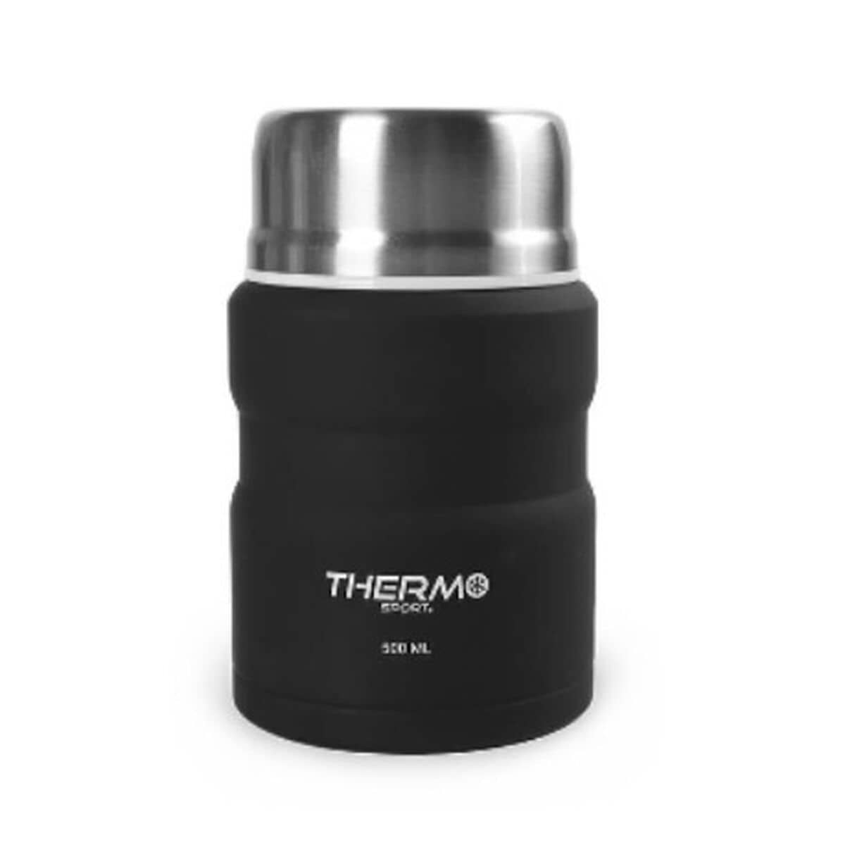 Termo para Alimentos ThermoSport Negro Acero 500 ml (6 Unidades)