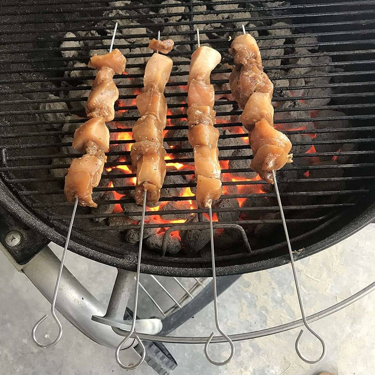 Set de Pinchos para Barbacoa Algon Metal 25 cm 12 Piezas (24 Unidades)
