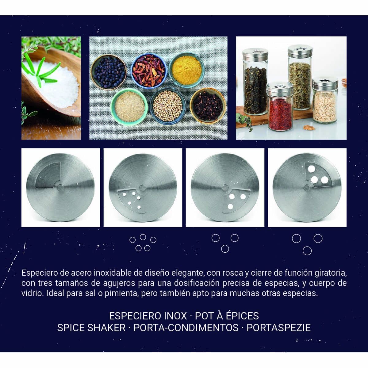 Especiero Quttin 80 ml 5 x 5 x 8 cm (24 Unidades)