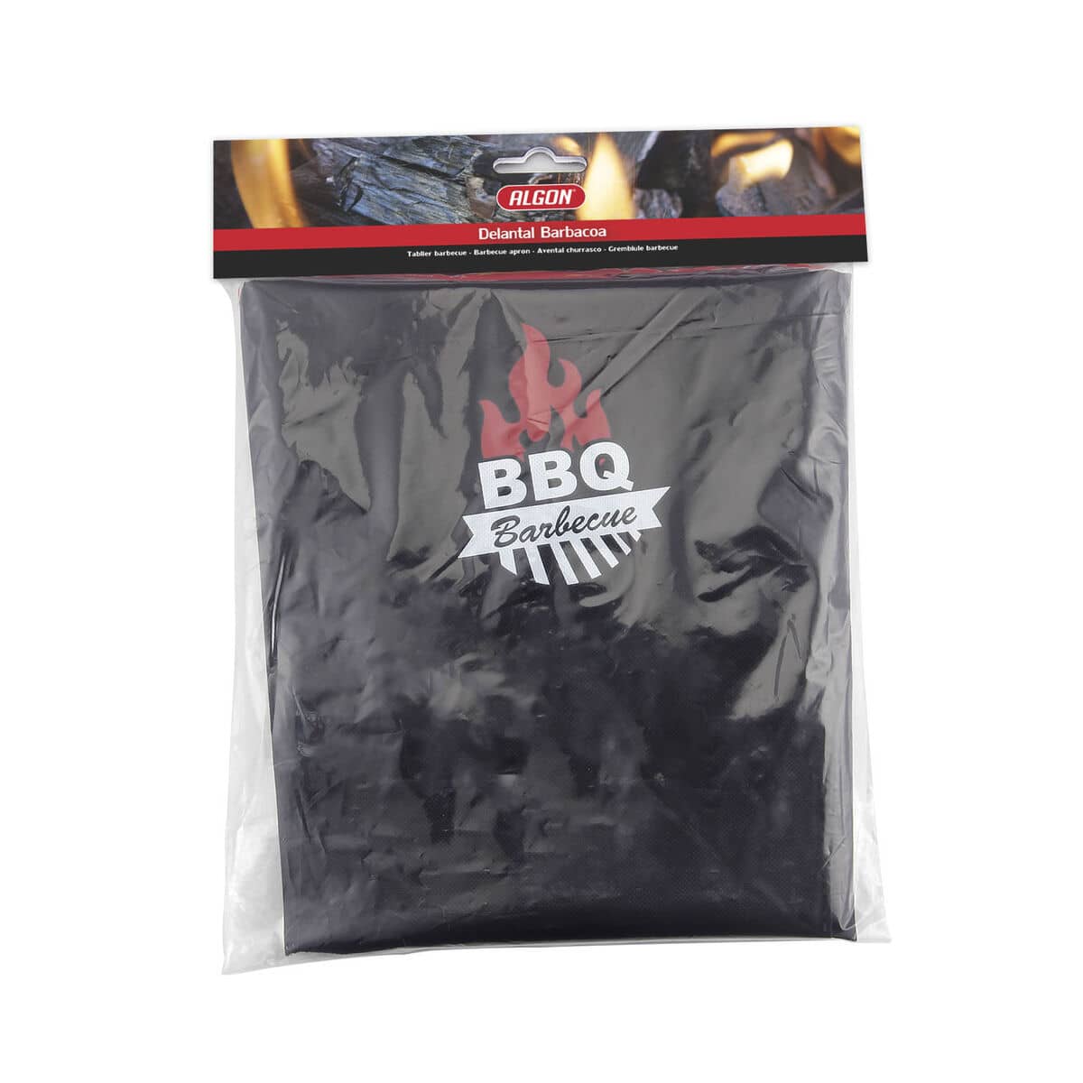 Delantal Algon 61 x 75,5 cm Negro Barbacoa