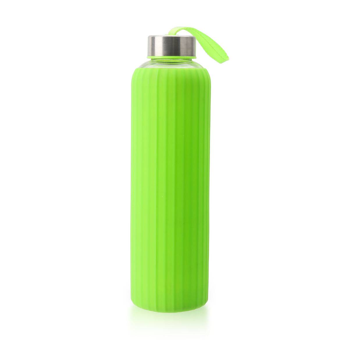 Botella de Agua Bewinner Vidrio Silicona 600 ml (24 Unidades)