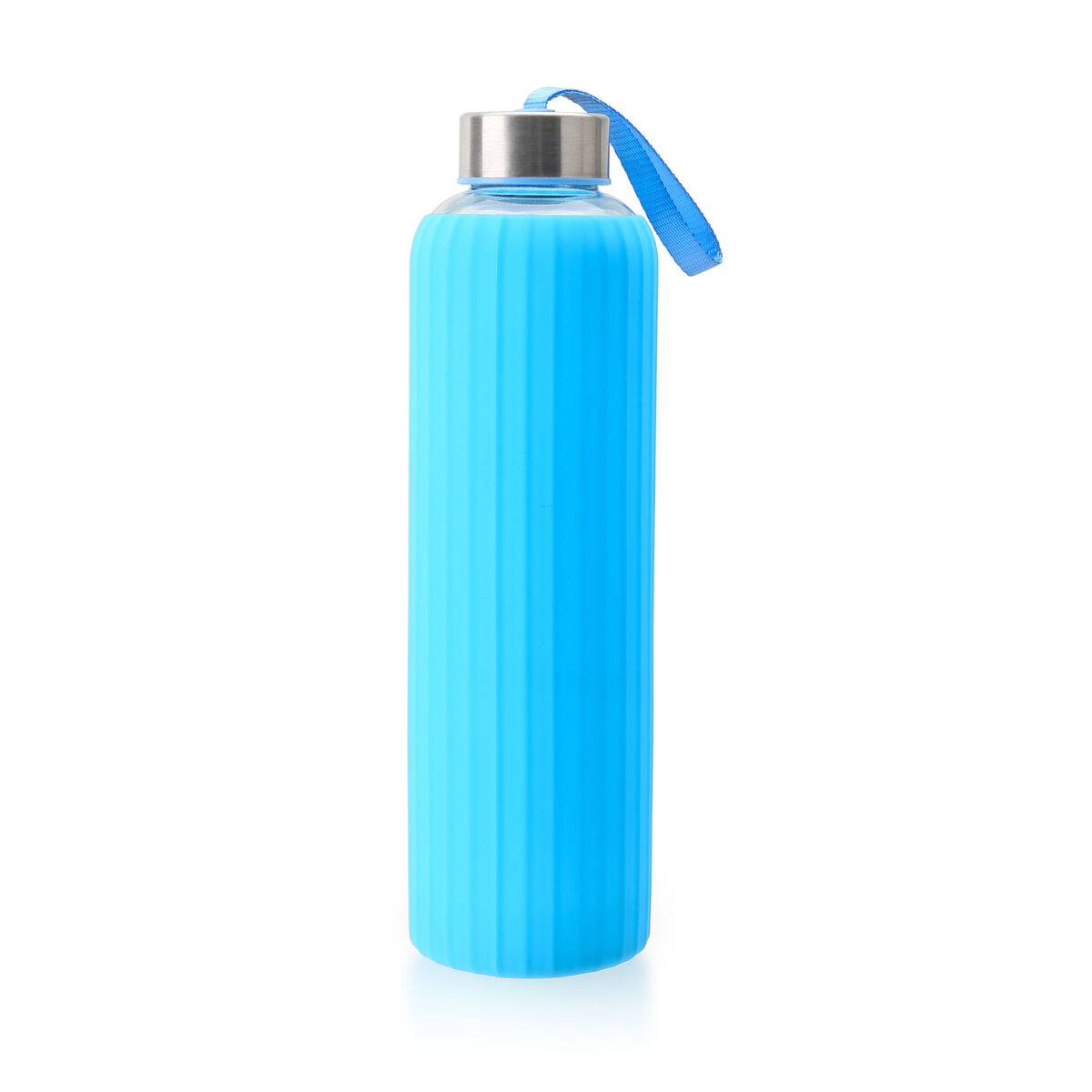 Botella de Agua Bewinner Vidrio Silicona 600 ml (24 Unidades)