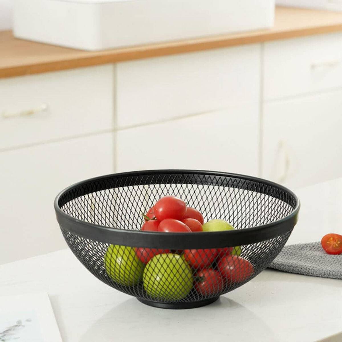 Frutero Confortime Negro Metal 26 x 12,5 cm (12 Unidades)