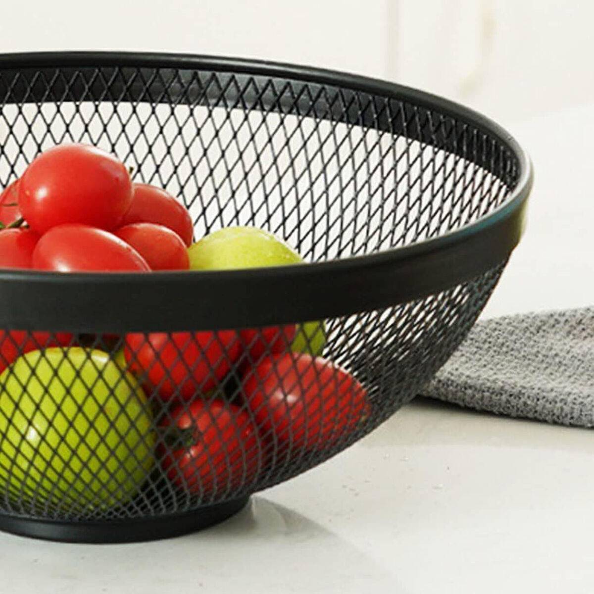 Frutero Confortime Negro Metal 26 x 12,5 cm (12 Unidades)