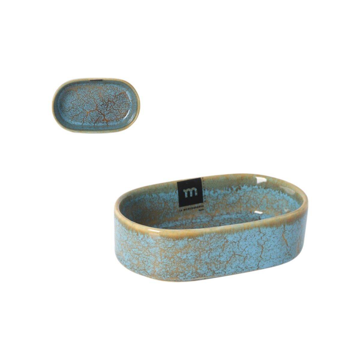 Fuente de Cocina La Mediterránea Scratch blue 13 x 8 x 4 cm (24 Unidades)