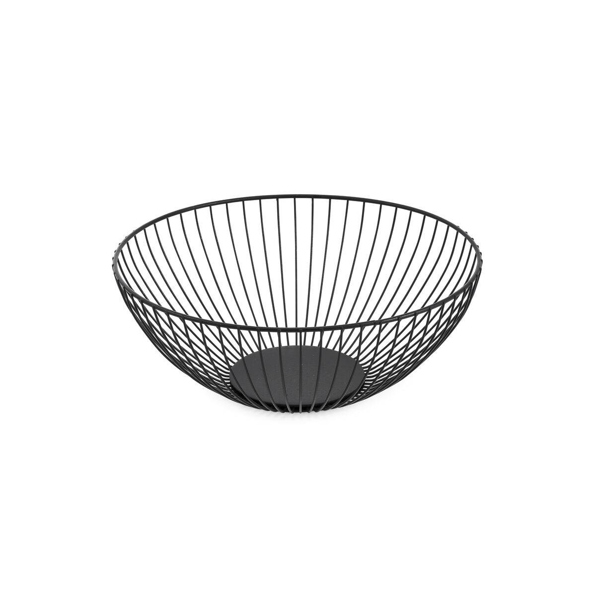 Frutero Confortime Negro Metal 24,5 x 24,5 x 10 cm (12 Unidades)