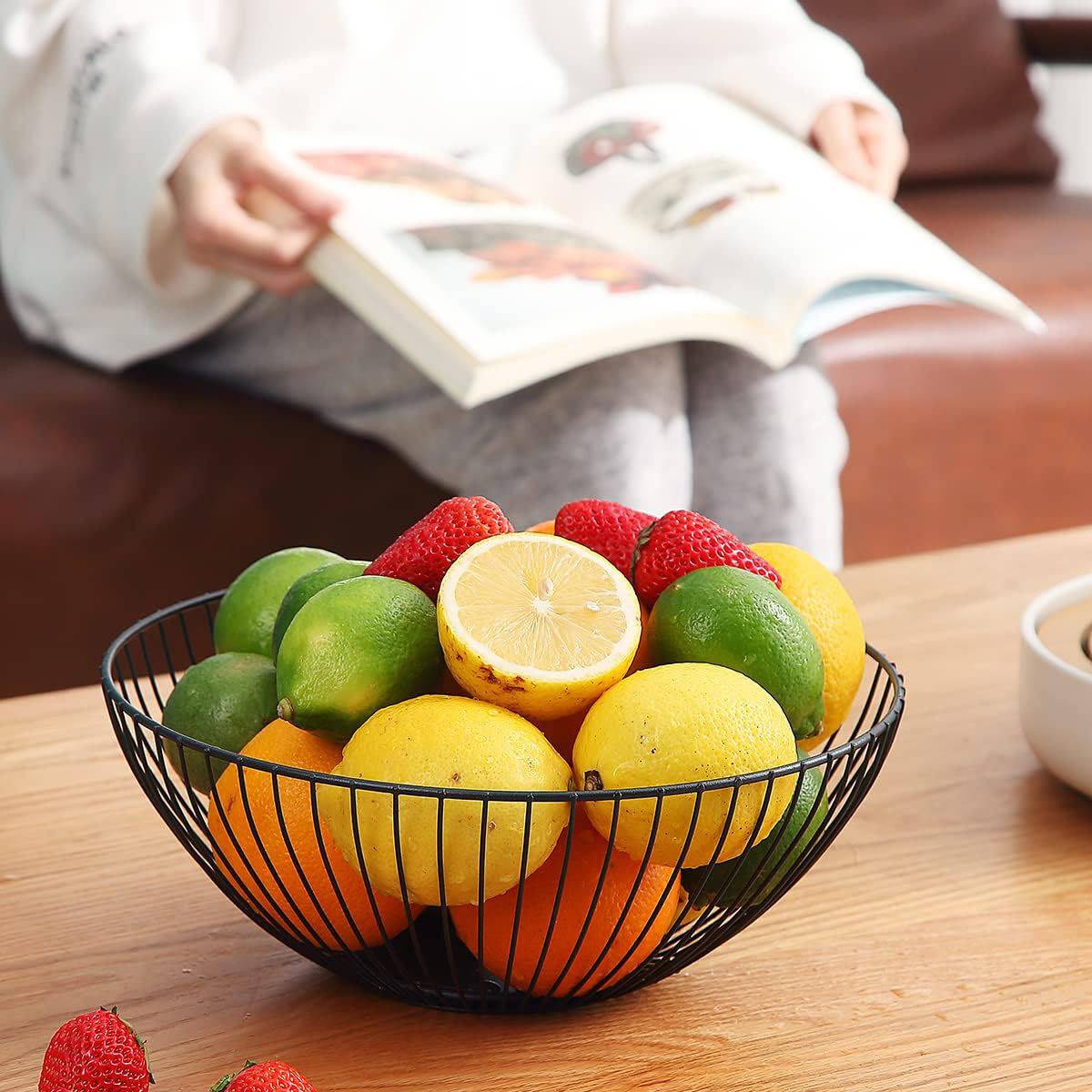 Frutero Confortime Negro Metal 24,5 x 24,5 x 10 cm (12 Unidades)