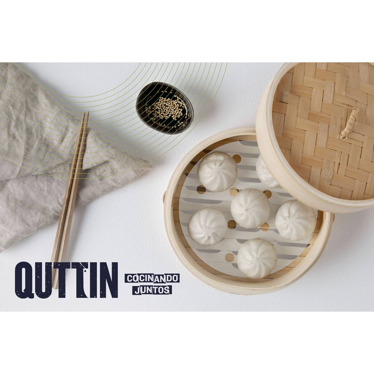 Vaporera Quttin Bambú 20 x 8,5 cm (12 Unidades)