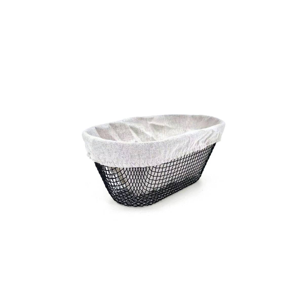 Cesta para el Pan Metal Ovalado 25 x 13 x 10 cm (18 Unidades)