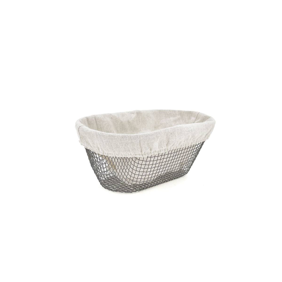 Cesta para el Pan Metal Ovalado 25 x 13 x 10 cm (18 Unidades)