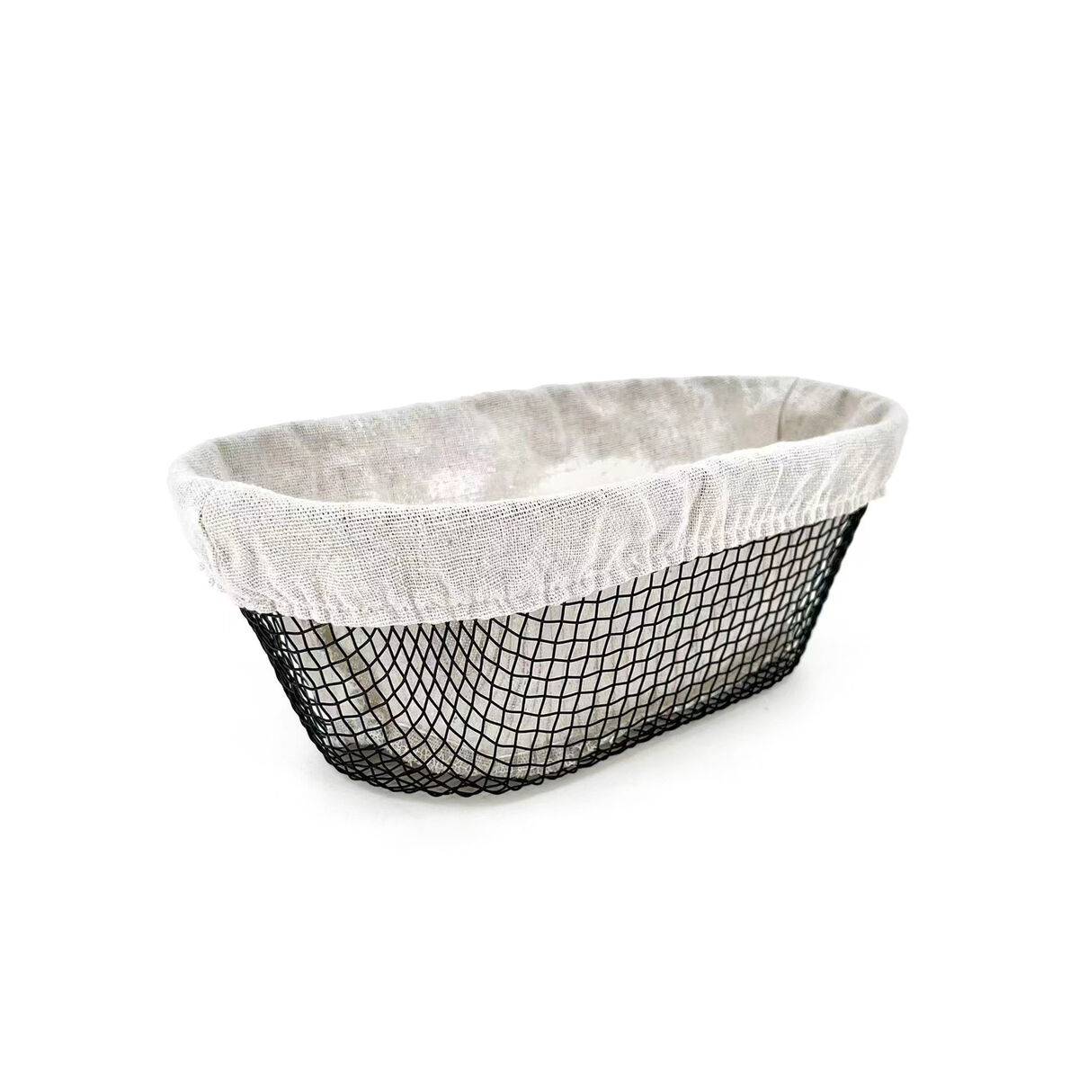 Cesta para el Pan Metal Ovalado 28 x 15 x 10 cm (12 Unidades)