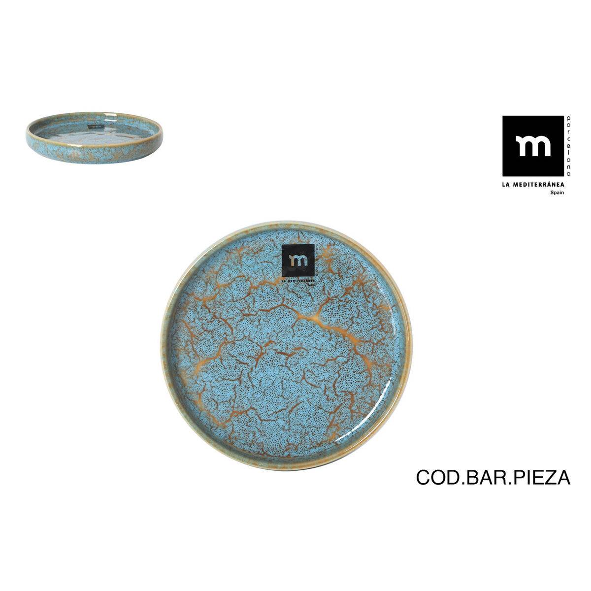 Fuente de Cocina La Mediterránea Scratch blue 13,7 x 2 cm (24 Unidades)