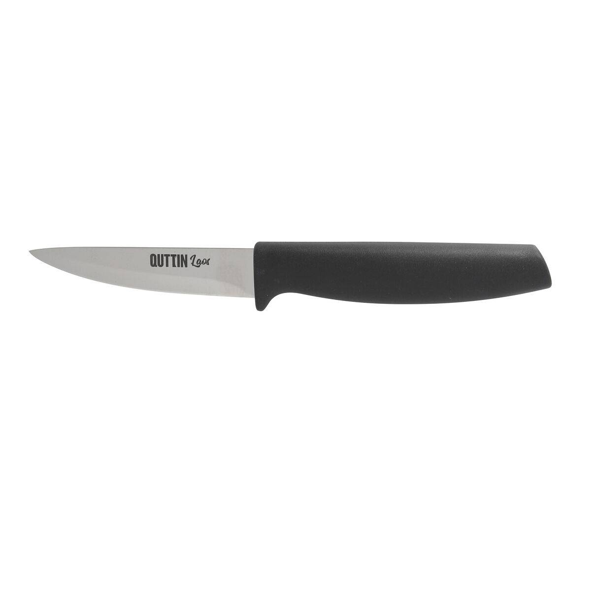 Cuchillo Pelador Quttin Laos Negro Plateado Acero Inoxidable 8,5 cm (36 Unidades)