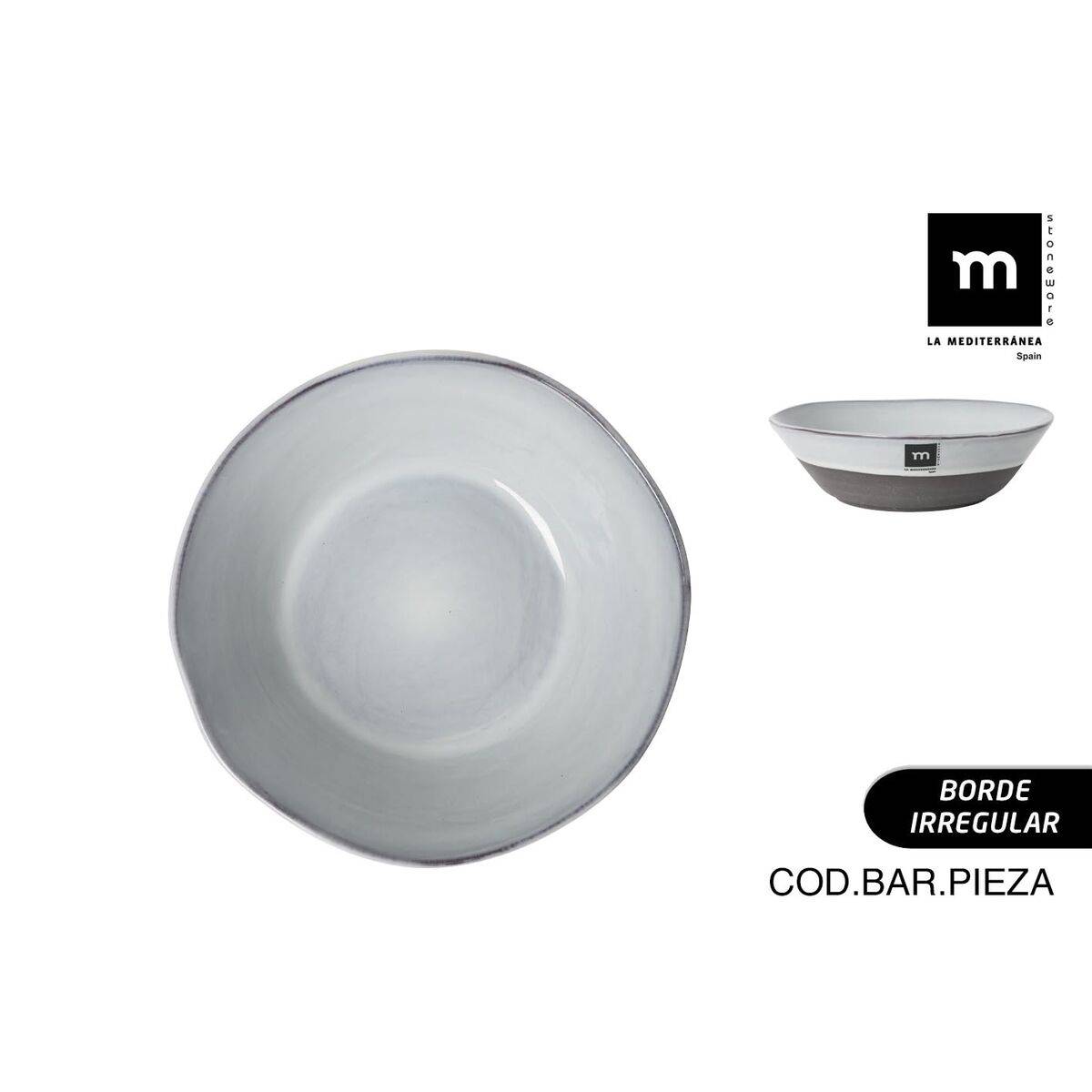 Plato Hondo La Mediterránea Black clay