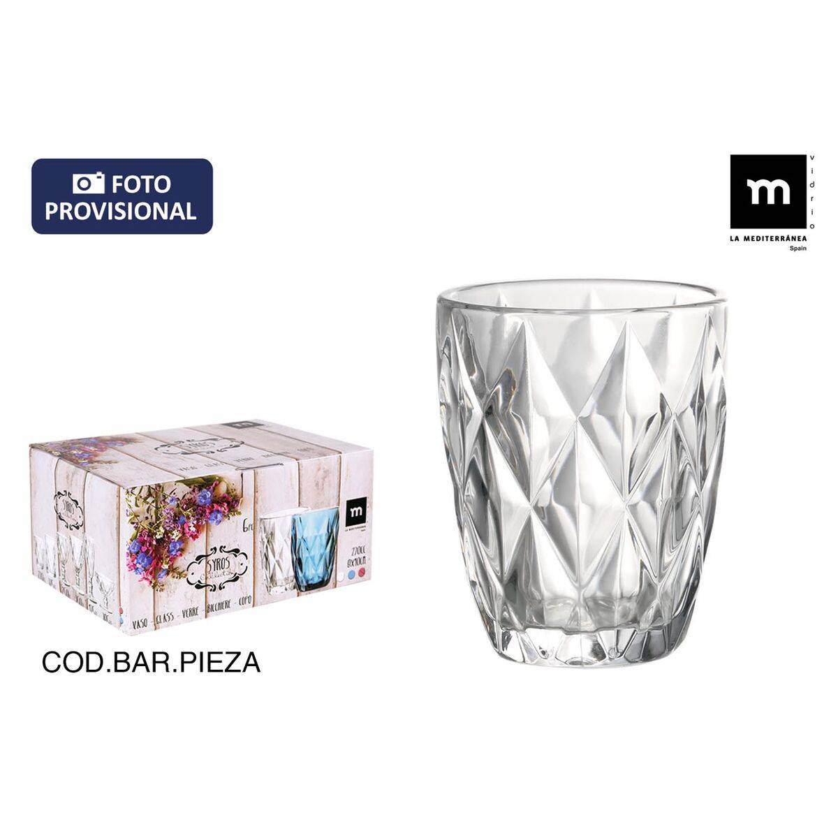 Vaso de agua La Mediterránea Syros (48 Unidades)