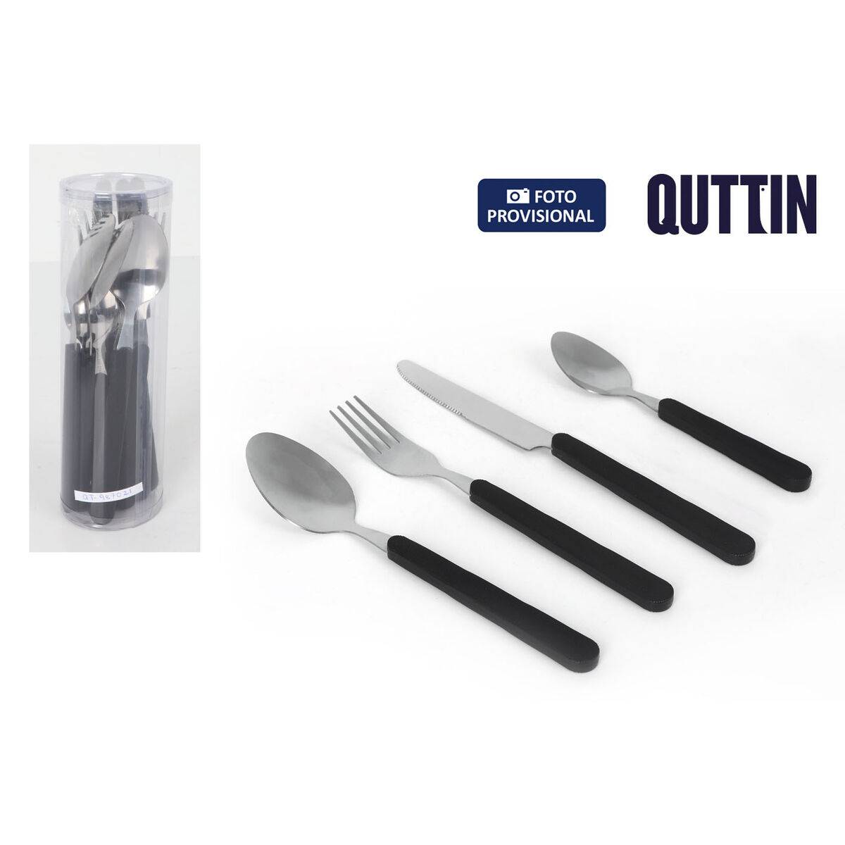 Cubertería Quttin Plástico 16 Piezas (6 Unidades)