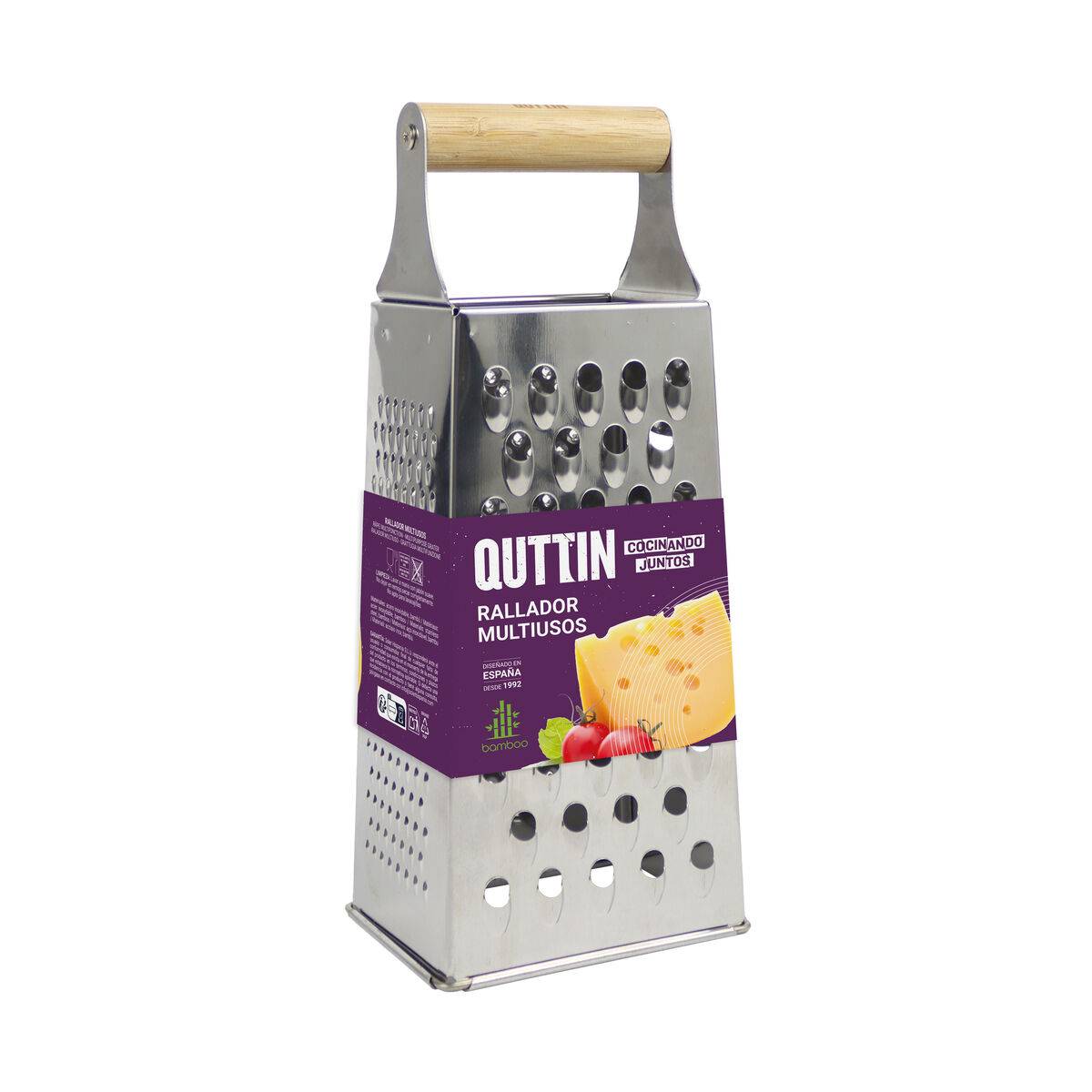 Rallador Quttin Bambú 10,6 x 8 x 24,5 cm (24 Unidades)