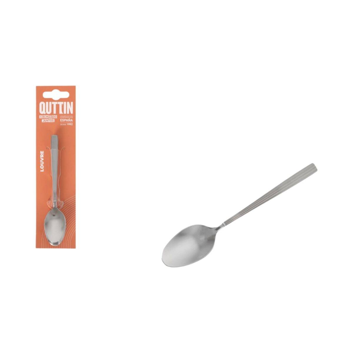 Cucharilla de Té Quttin LOUVRE Plateado 6 Piezas 12 Unidades