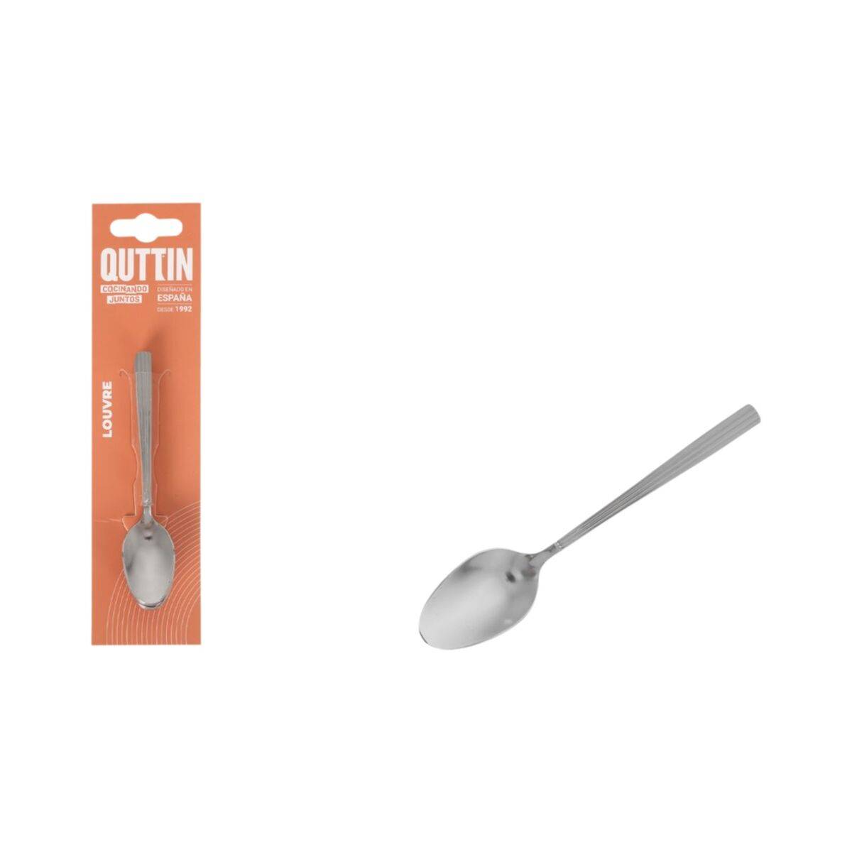 Cucharillas de Café Quttin LOUVRE Plateado 1,5 mm 10,6 x 2,4 cm 6 Piezas (12 Unidades)
