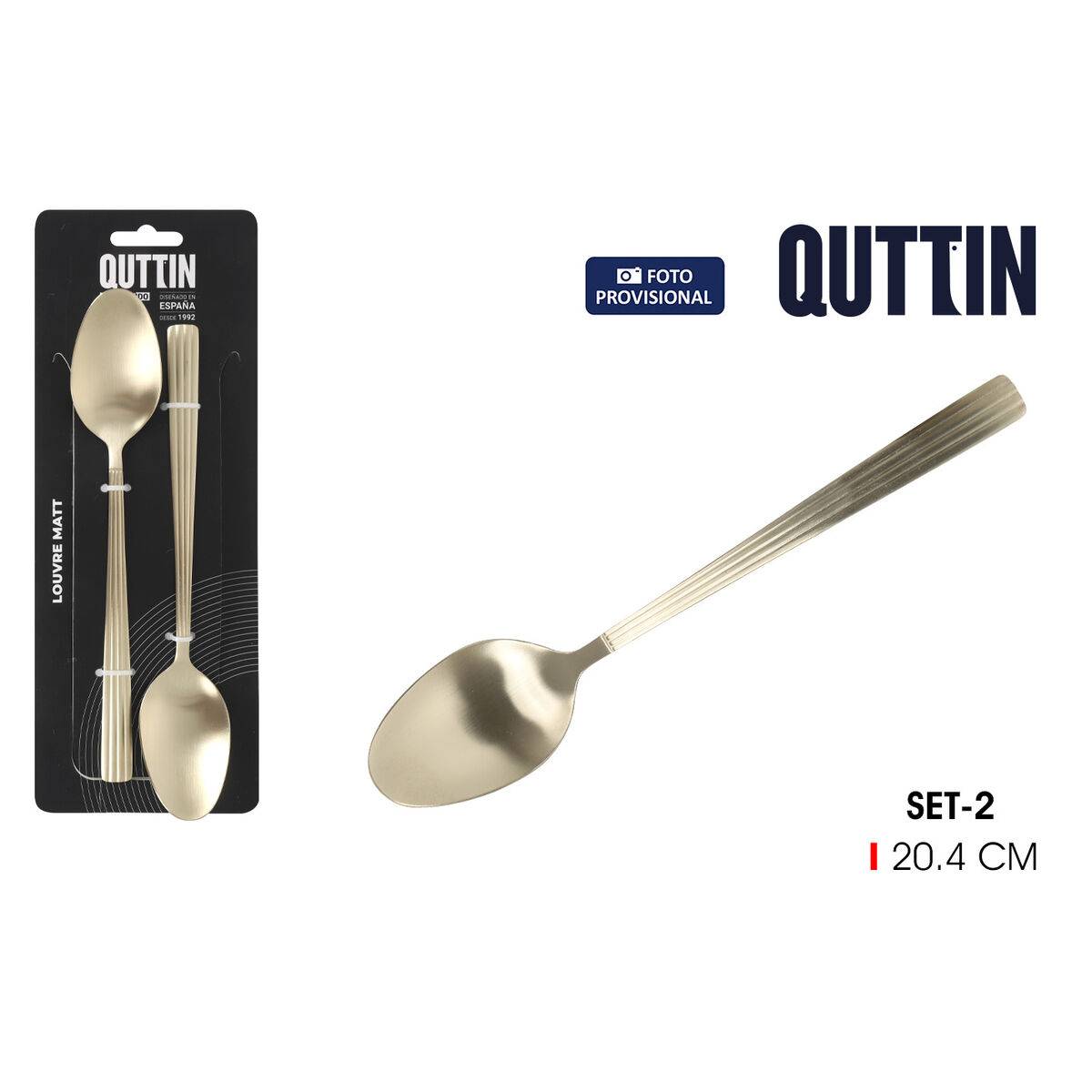 Cuchara de mesa Quttin Louvre 20,4 x 3,8 cm 2 Piezas (12 Unidades)
