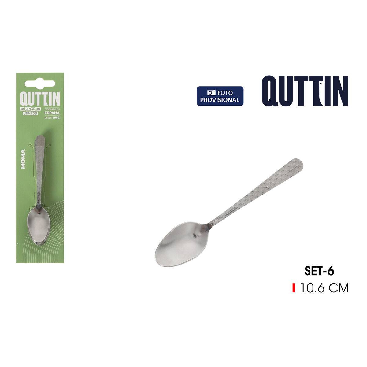 Cuchara de Café Quttin MOMA 10,6 x 2,5 cm 6 Piezas (12 Unidades)