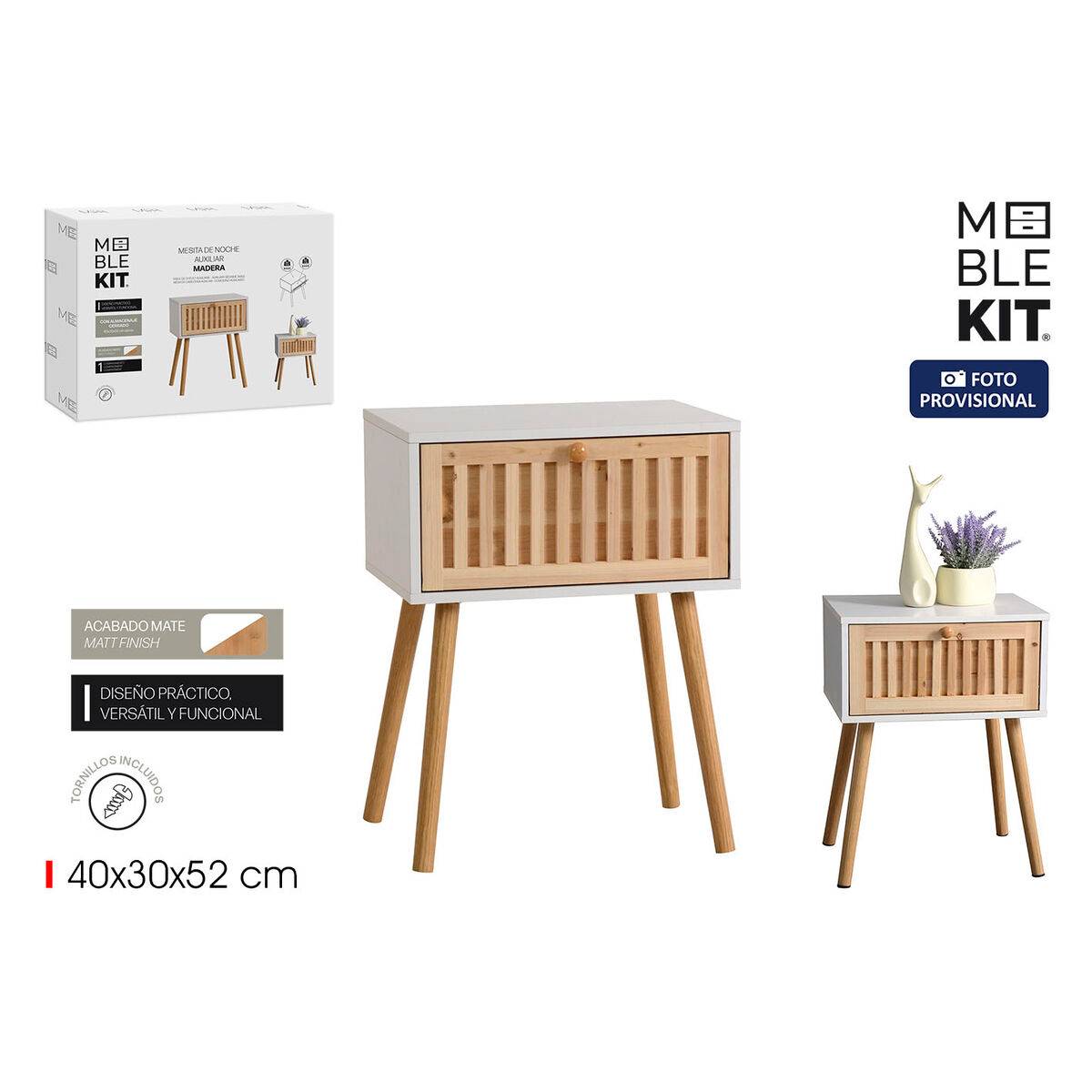 Mesa auxiliar MobleKit 40 x 30 x 52 cm (4 Unidades)