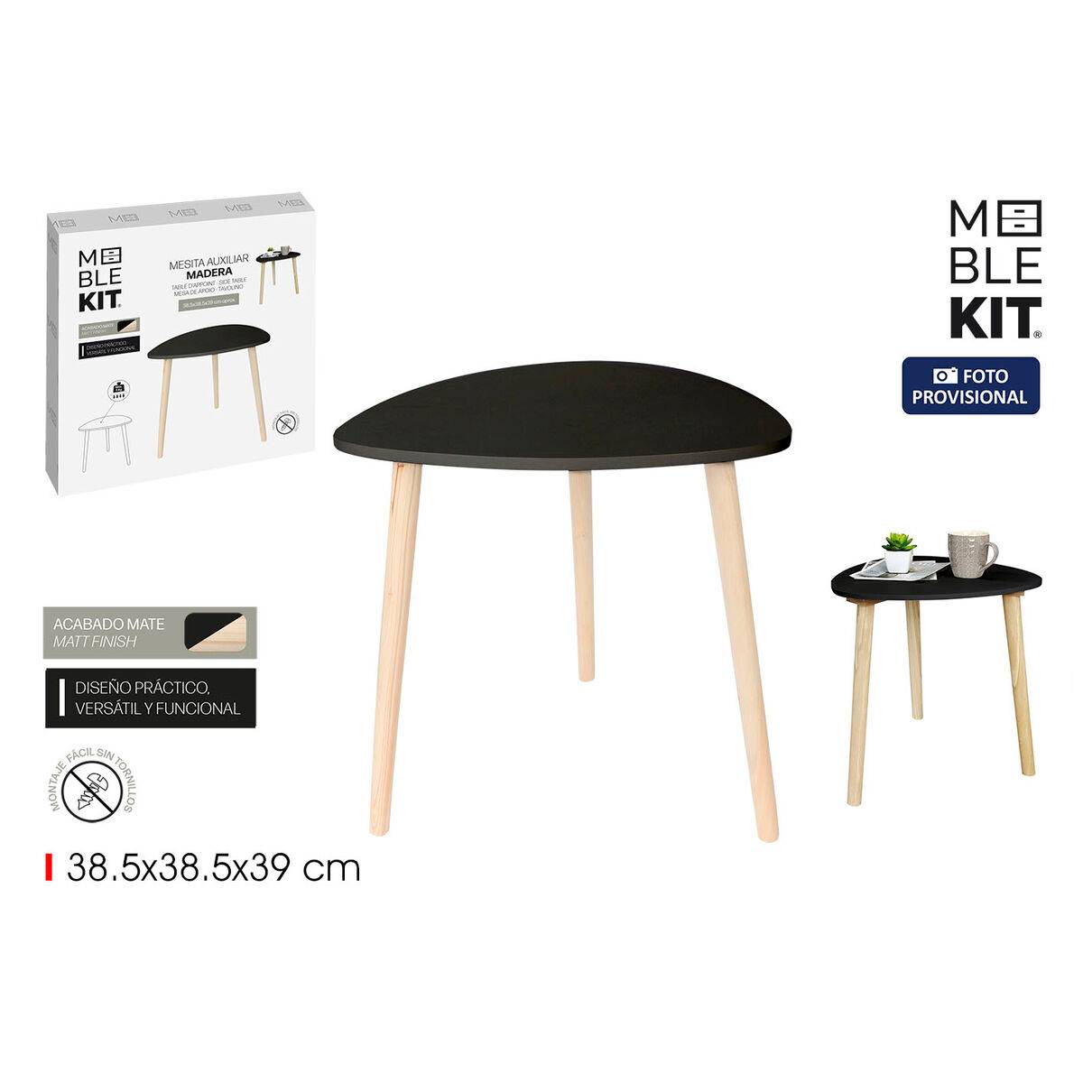 Mesa auxiliar MobleKit 38,5 x 38,5 x 39 cm (6 Unidades)