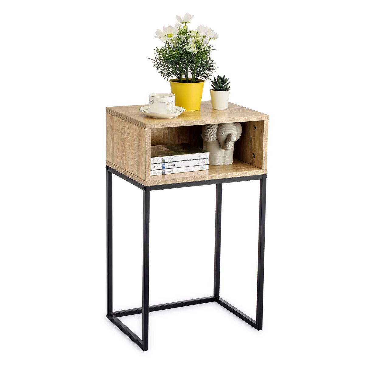 Mesa auxiliar MobleKit Marrón Negro 40 x 30 x 68 cm (3 Unidades)