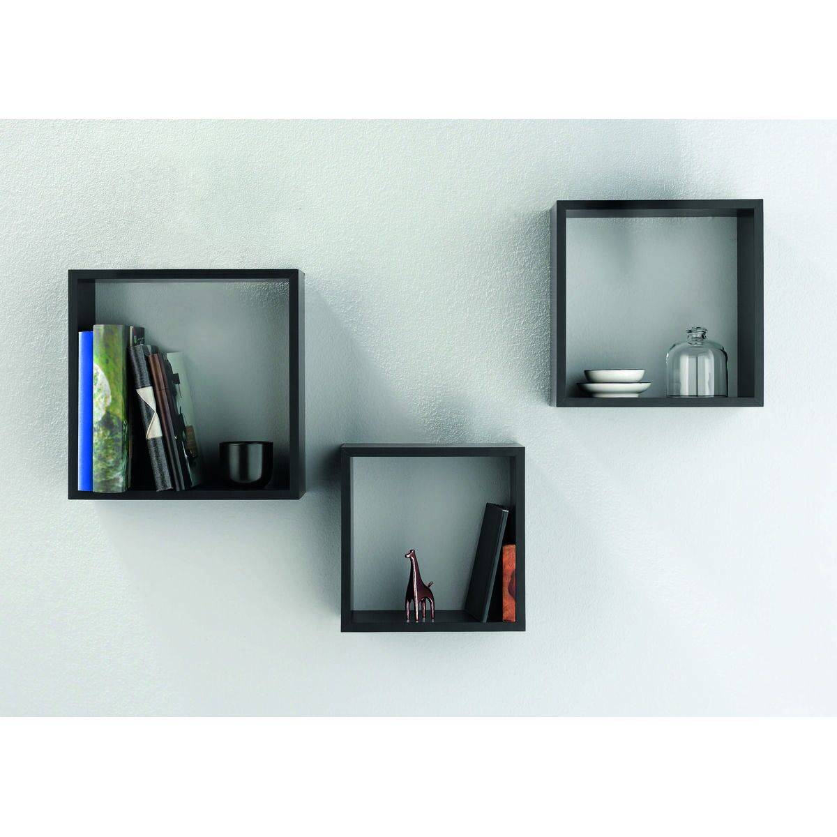 Estantes MobleKit Negro 3 Piezas (4 Unidades)
