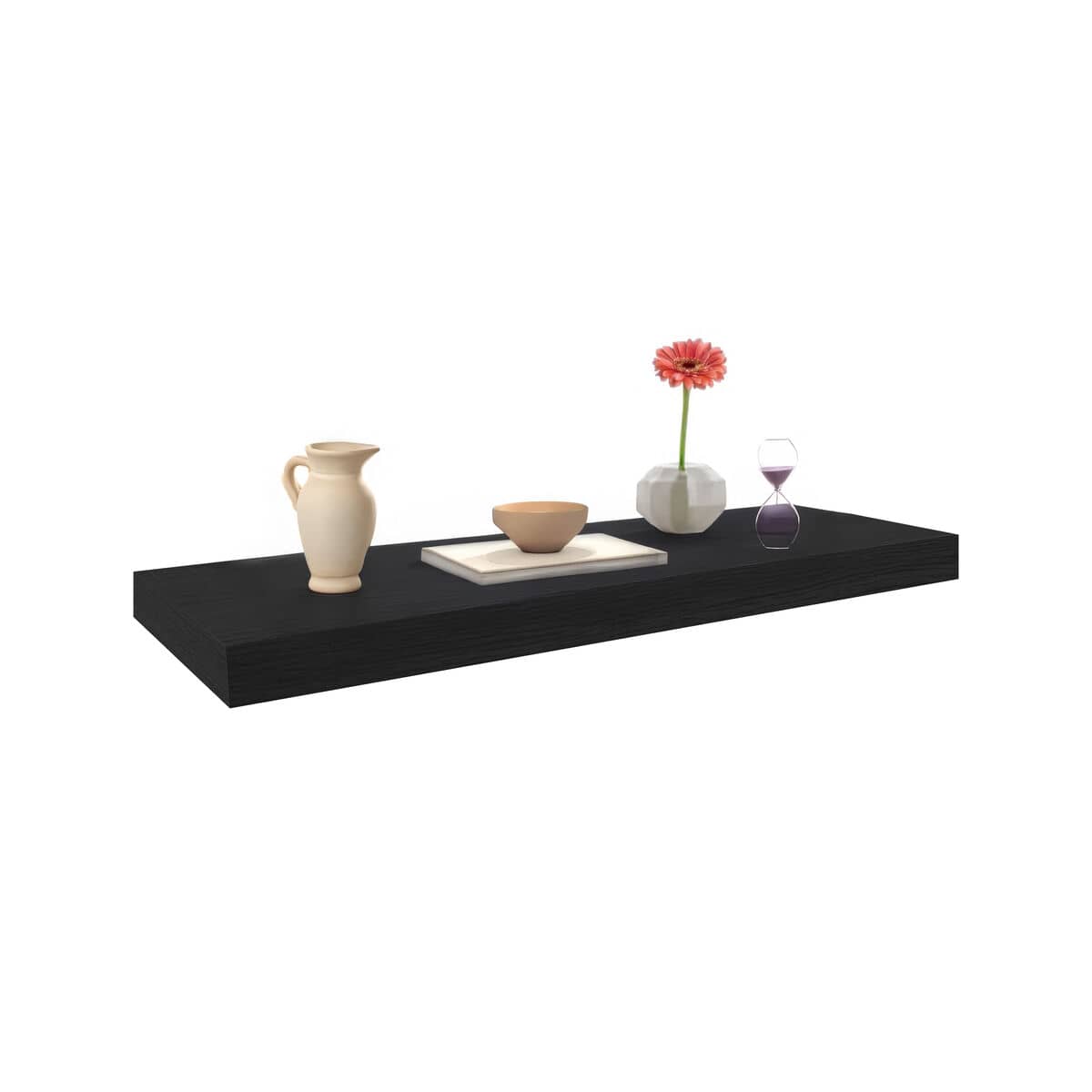Estante MobleKit Negro Madera 60 x 23,5 x 3,8 cm (6 Unidades)