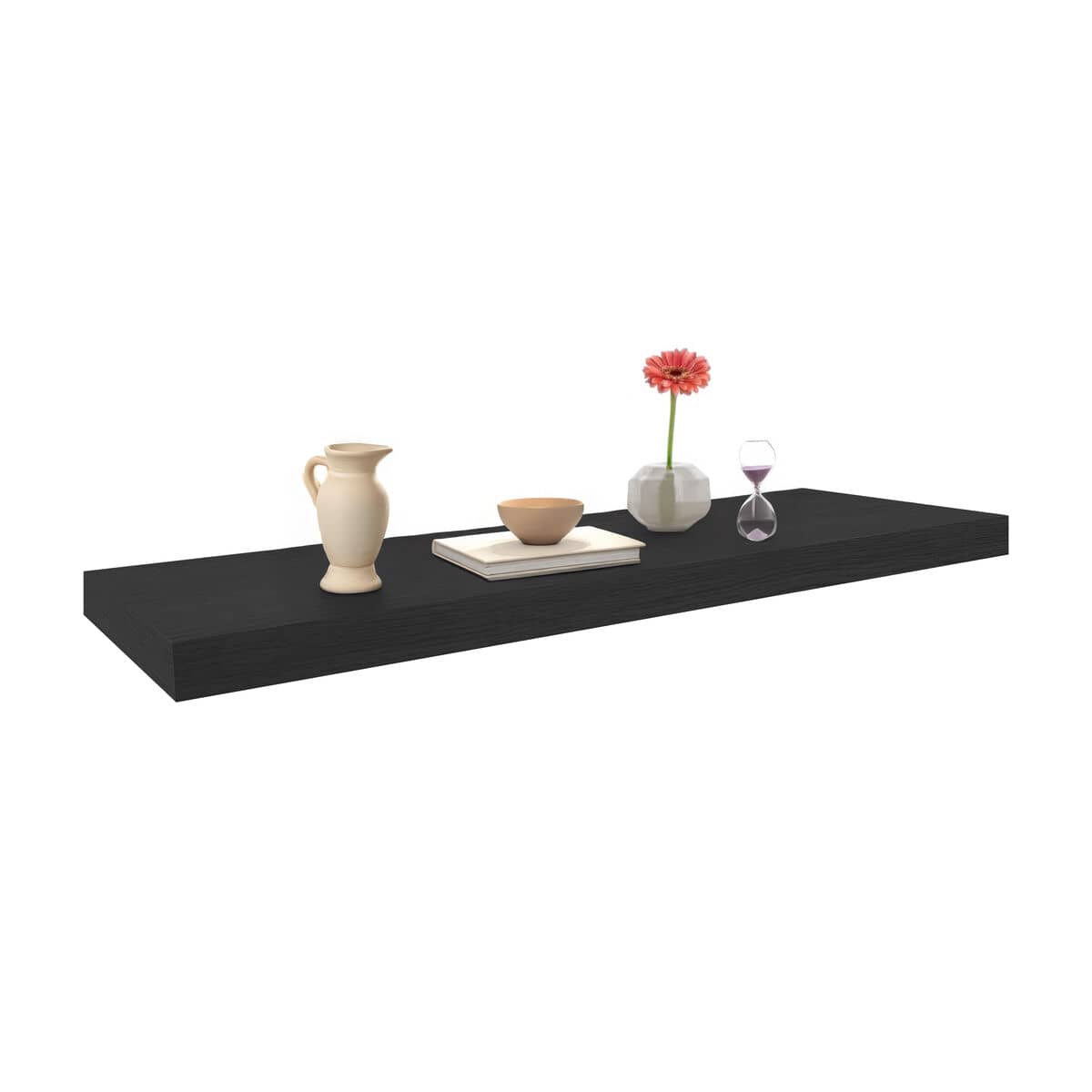 Estante MobleKit Negro Madera 80 x 23,5 x 3,8 cm (6 Unidades)