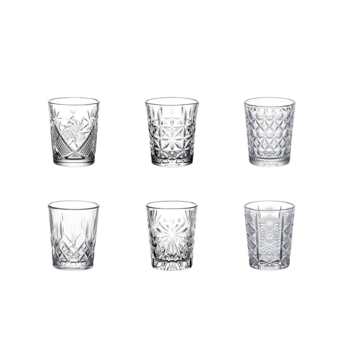 Set de Vasos de Chupito La Mediterránea Oman Transparente Vidrio 6 Piezas (18 Unidades)
