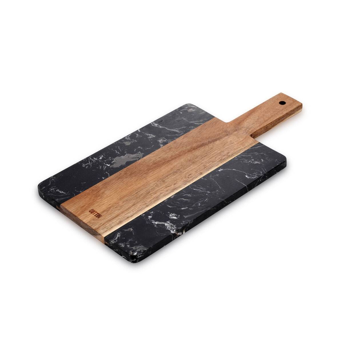 Tabla de cortar Quttin 30 x 14 cm Mármol Madera de acacia (12 Unidades)