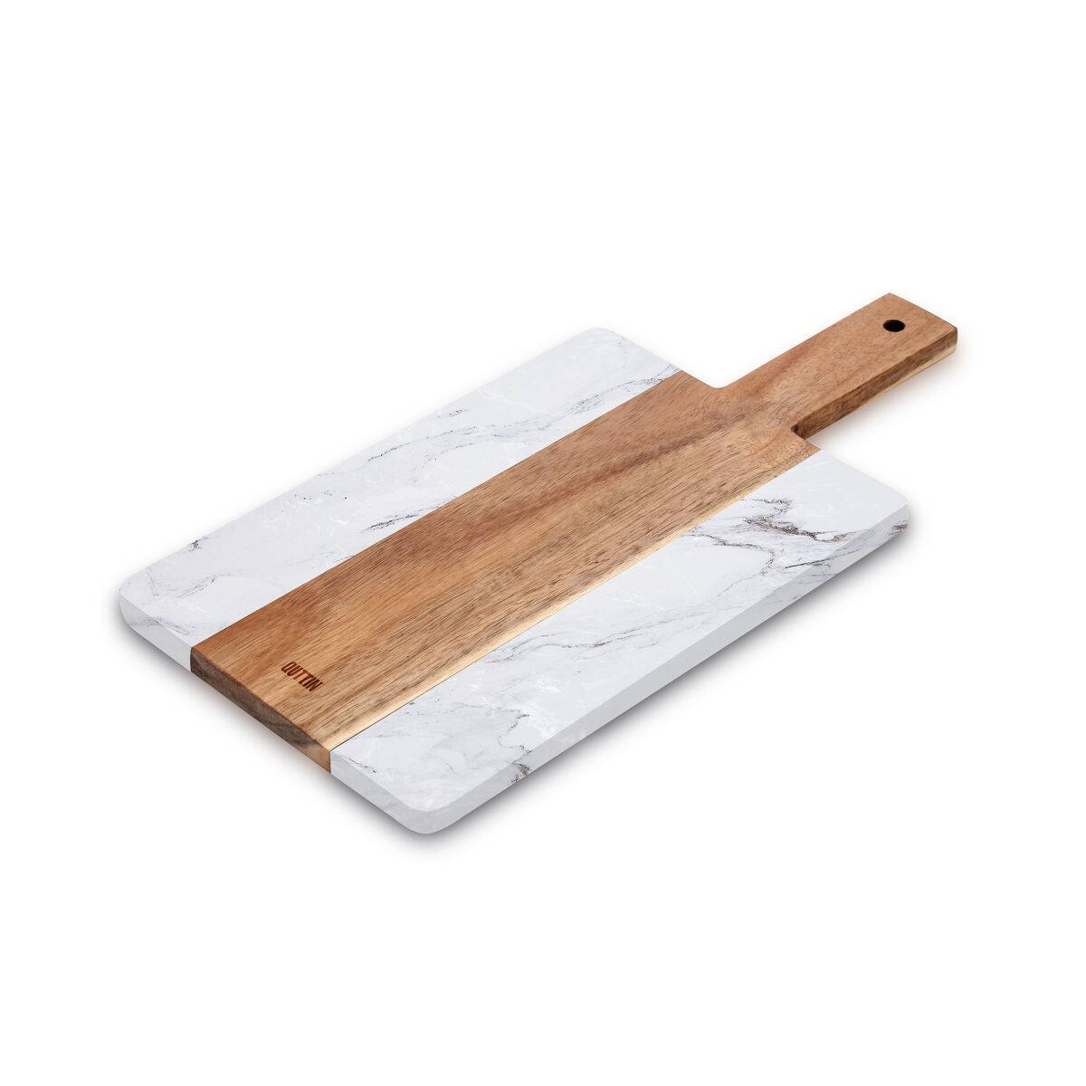 Tabla de cortar Quttin 30 x 14 cm Mármol Madera de acacia (12 Unidades)