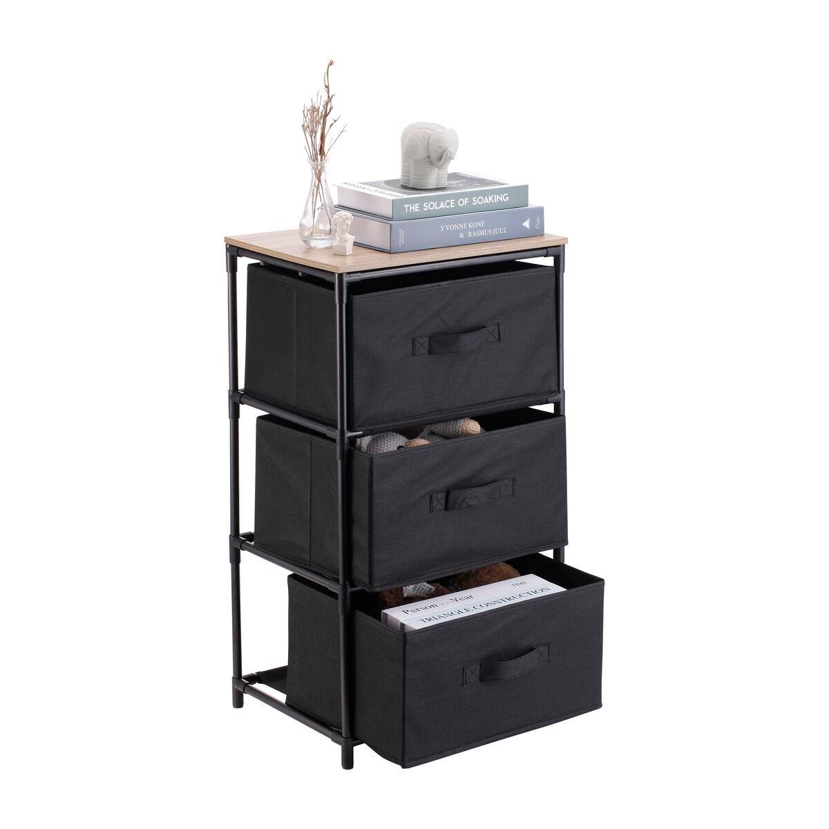 Cajonera Confortime Marrón Negro 40 x 30 x 69 cm (6 Unidades)
