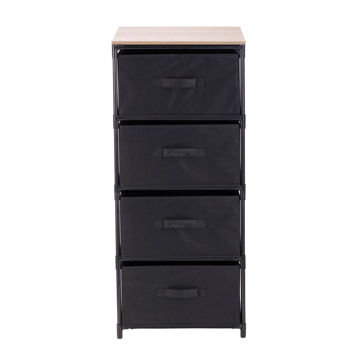 Cajonera Confortime Marrón Negro 40 x 30 x 90 cm (4 Unidades)