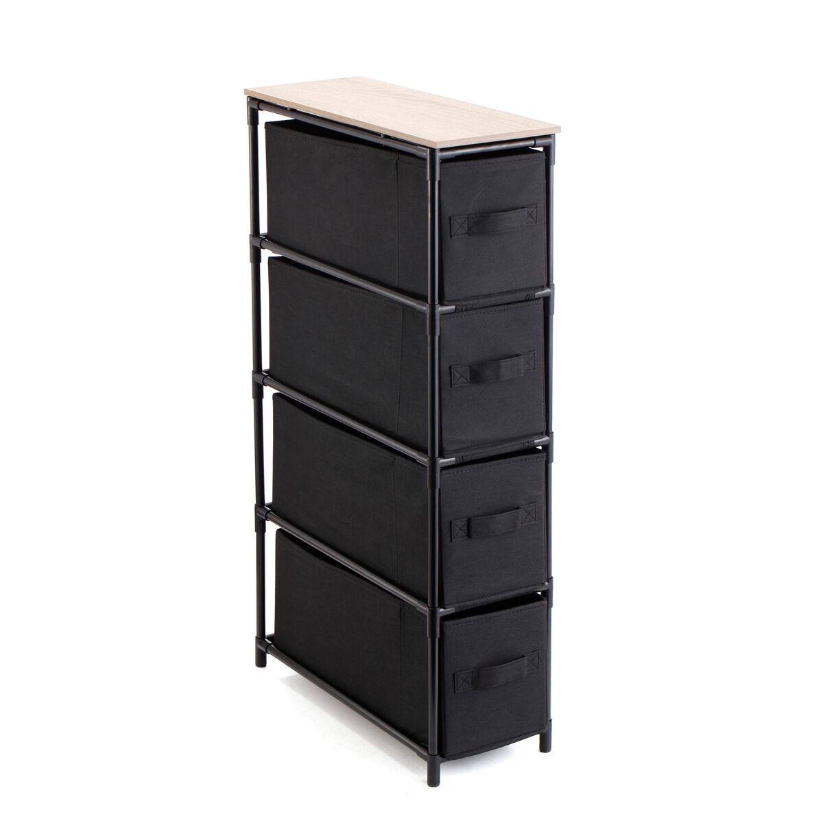 Cajonera Confortime Marrón Negro 47 x 20 x 90 cm (4 Unidades)