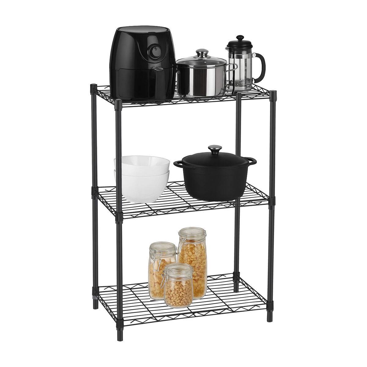 Estantería MobleKit Negro Metal 56 x 35 x 82 cm (2 Unidades)