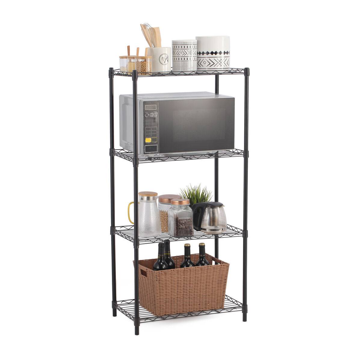 Estantería MobleKit Negro Metal 56 x 35 x 120 cm (2 Unidades)