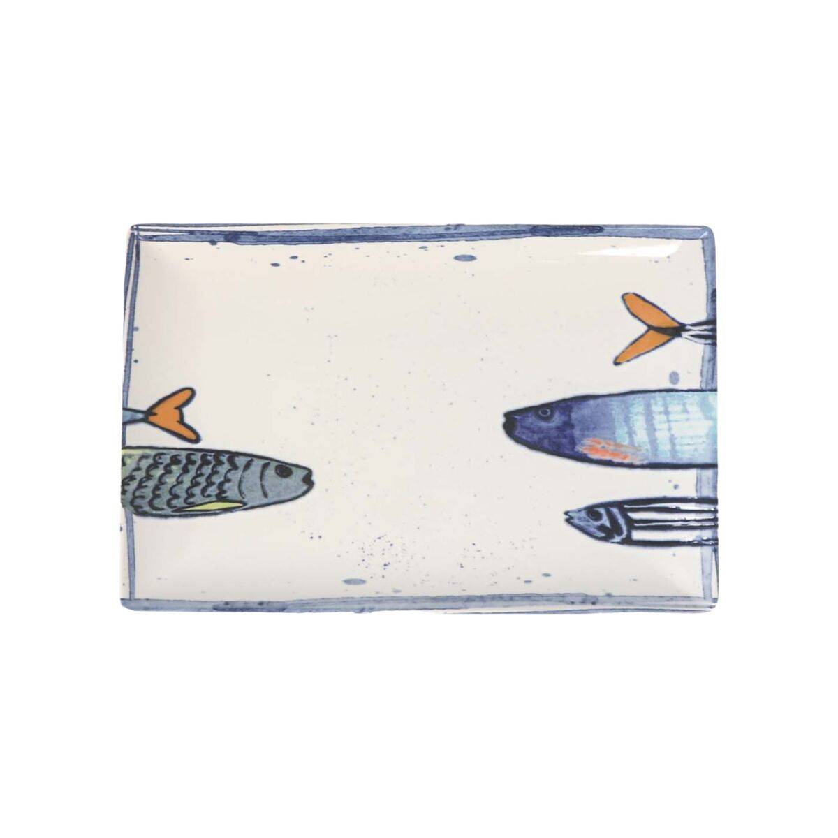 Fuente de Cocina La Mediterránea Peixe 2.0 Multicolor Cerámica Rectangular 30 x 20 x 2,5 cm (6 Unidades)