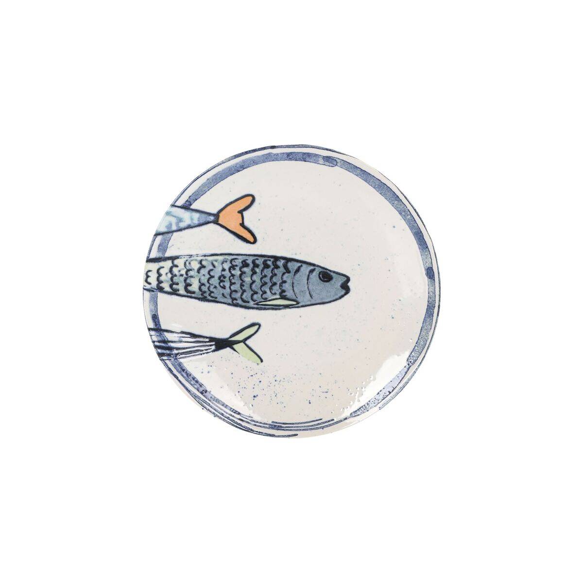Plato de Postre La Mediterránea Peixe 2.0 Multicolor Cerámica Ø 20 cm (12 Unidades)
