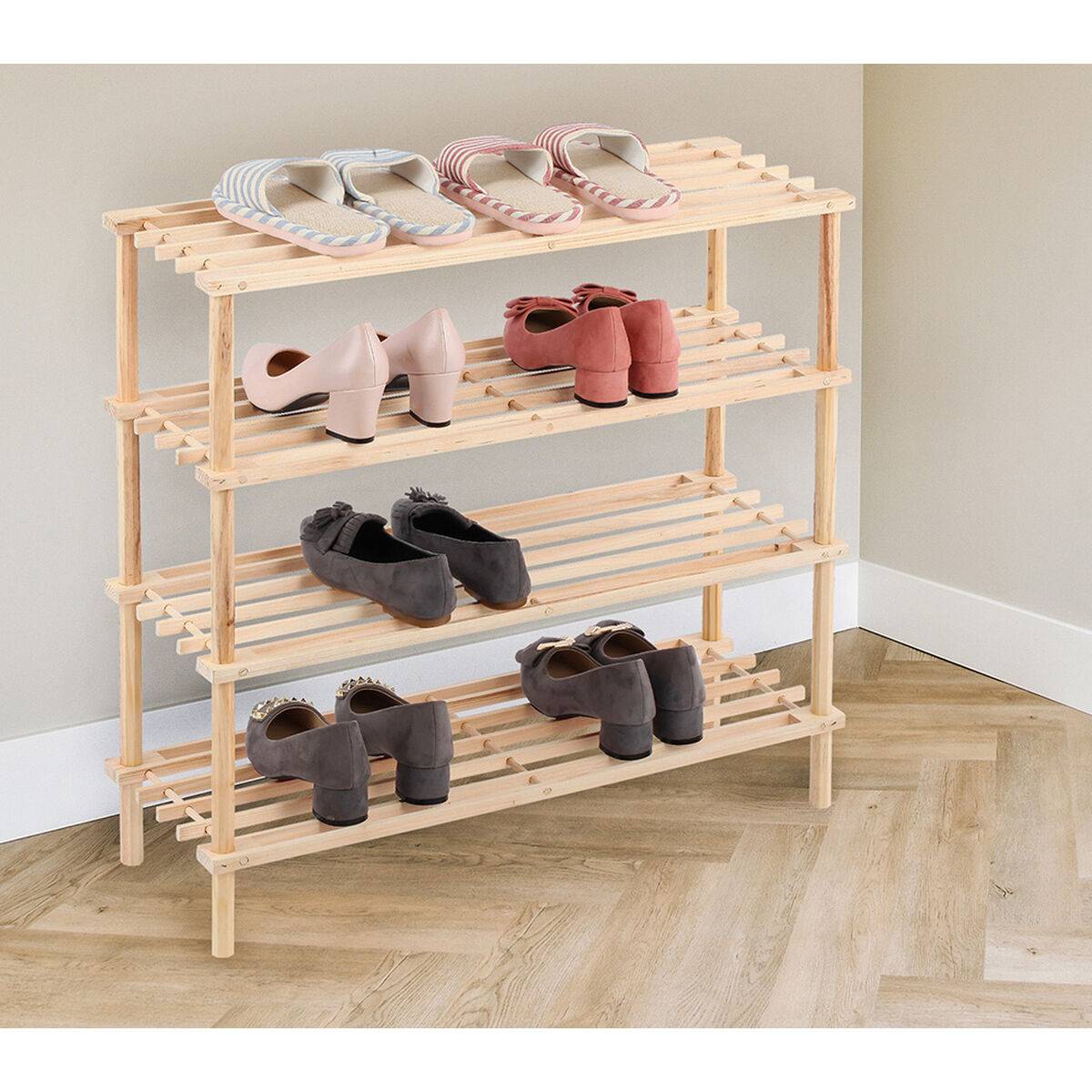 Zapatero Confortime Natural Madera 74 x 26 x 67 cm (6 Unidades)