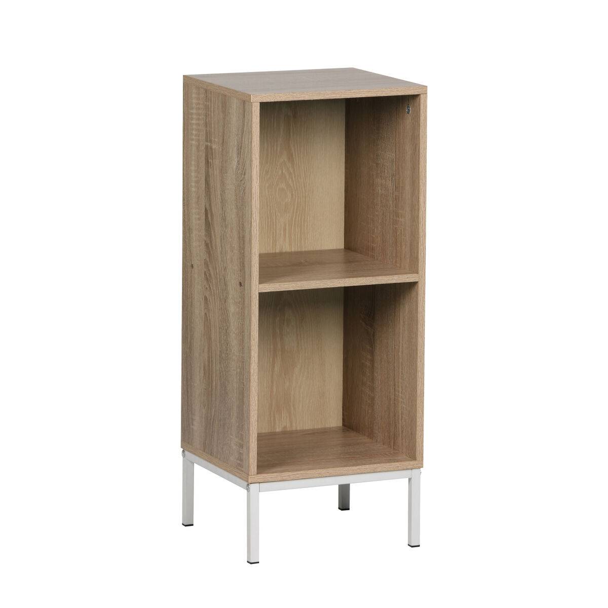 Estantería MobleKit Blanco Marrón Metal Madera MDF 30 x 29 x 72 cm (3 Unidades)