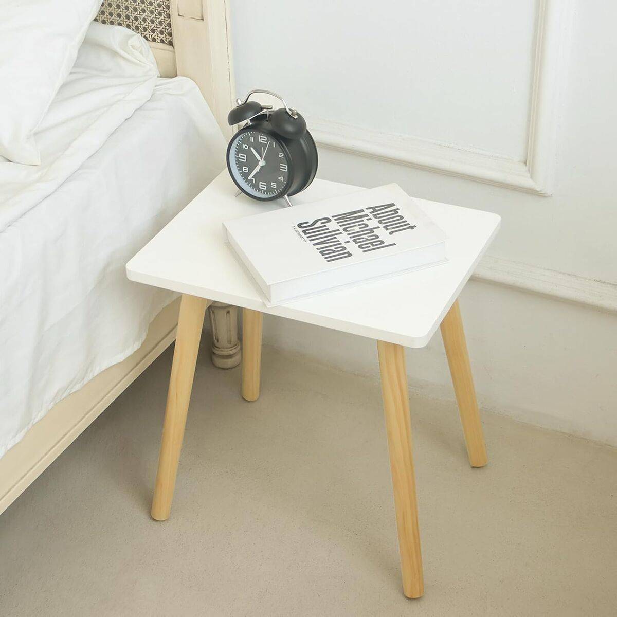Mesa auxiliar MobleKit Blanco Marrón 40 x 40 x 40 cm (2 Unidades)